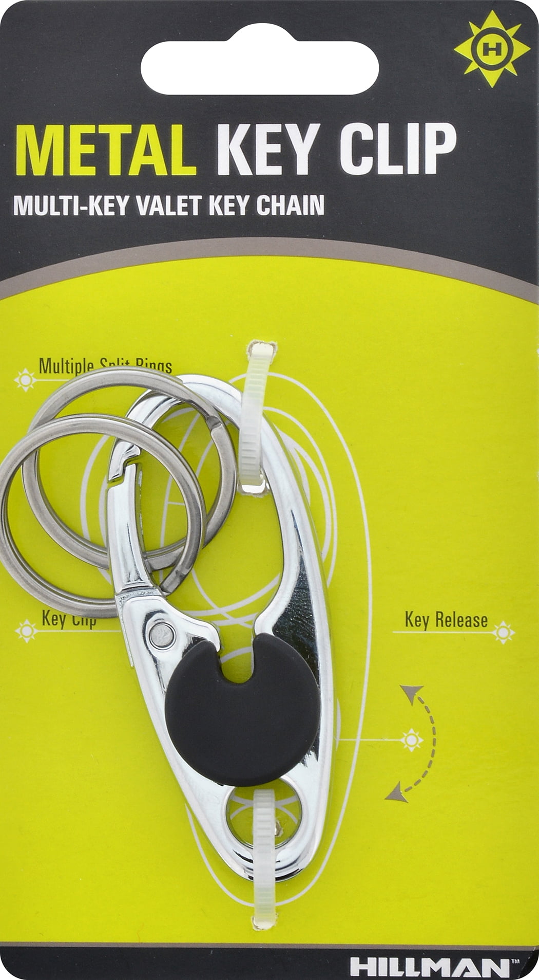 Metal Silver Split Key Clip