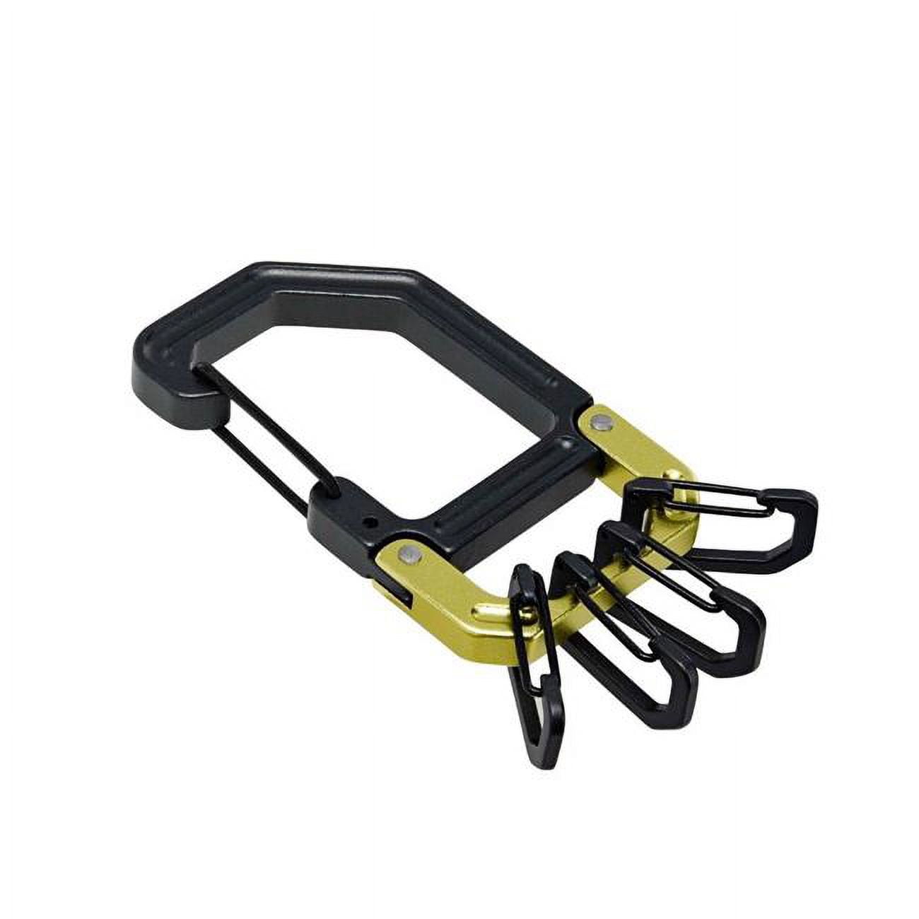 Apex Carabiner Key Chain, Black & Green
