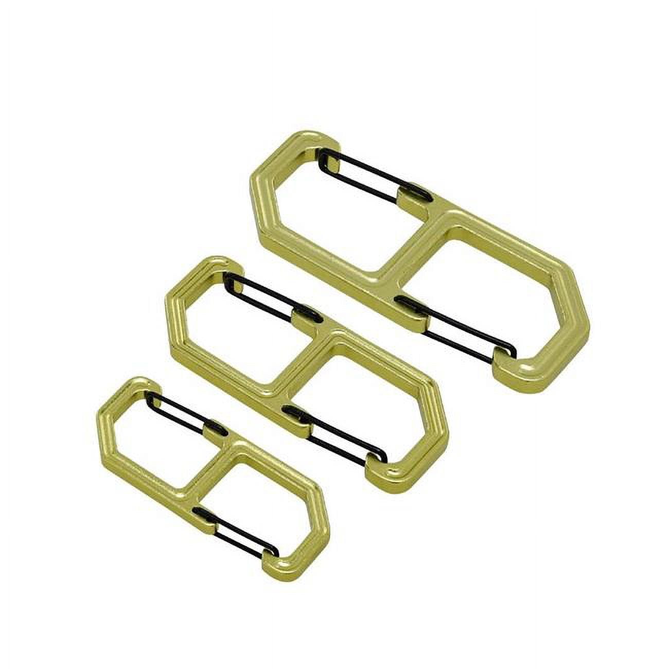 Apex S-Biner Clip & Hook, Aluminum, Black & Green - Pack of 3