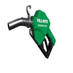 Fuel Nozzle, Green, Curved, Aluminum Spout
