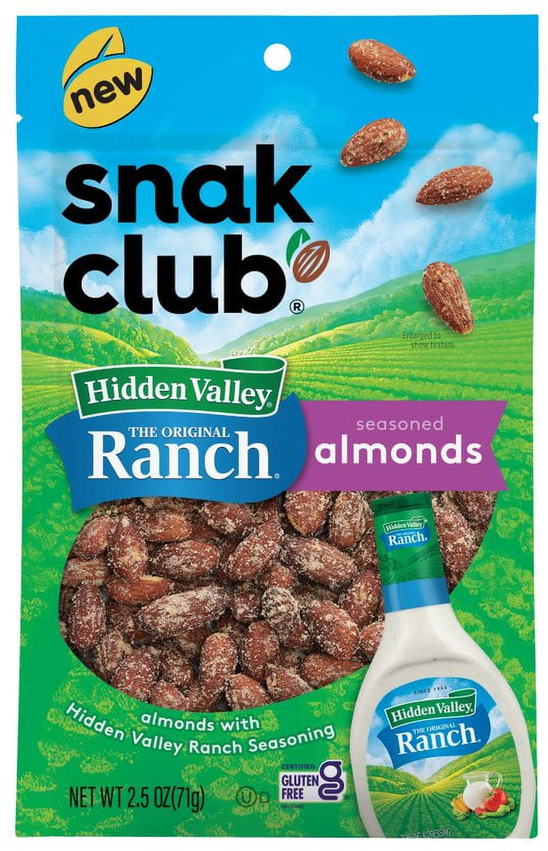 Picture of Century Snacks 9090397 2.5 oz Ranch Almonds Bag