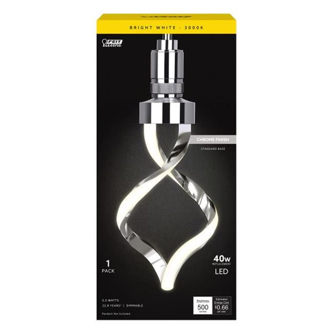 60W Spiral E26 Medium LED Bulb, Bright White