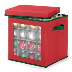 Ornament Storage Bag, Clear & Red - Pack of 6