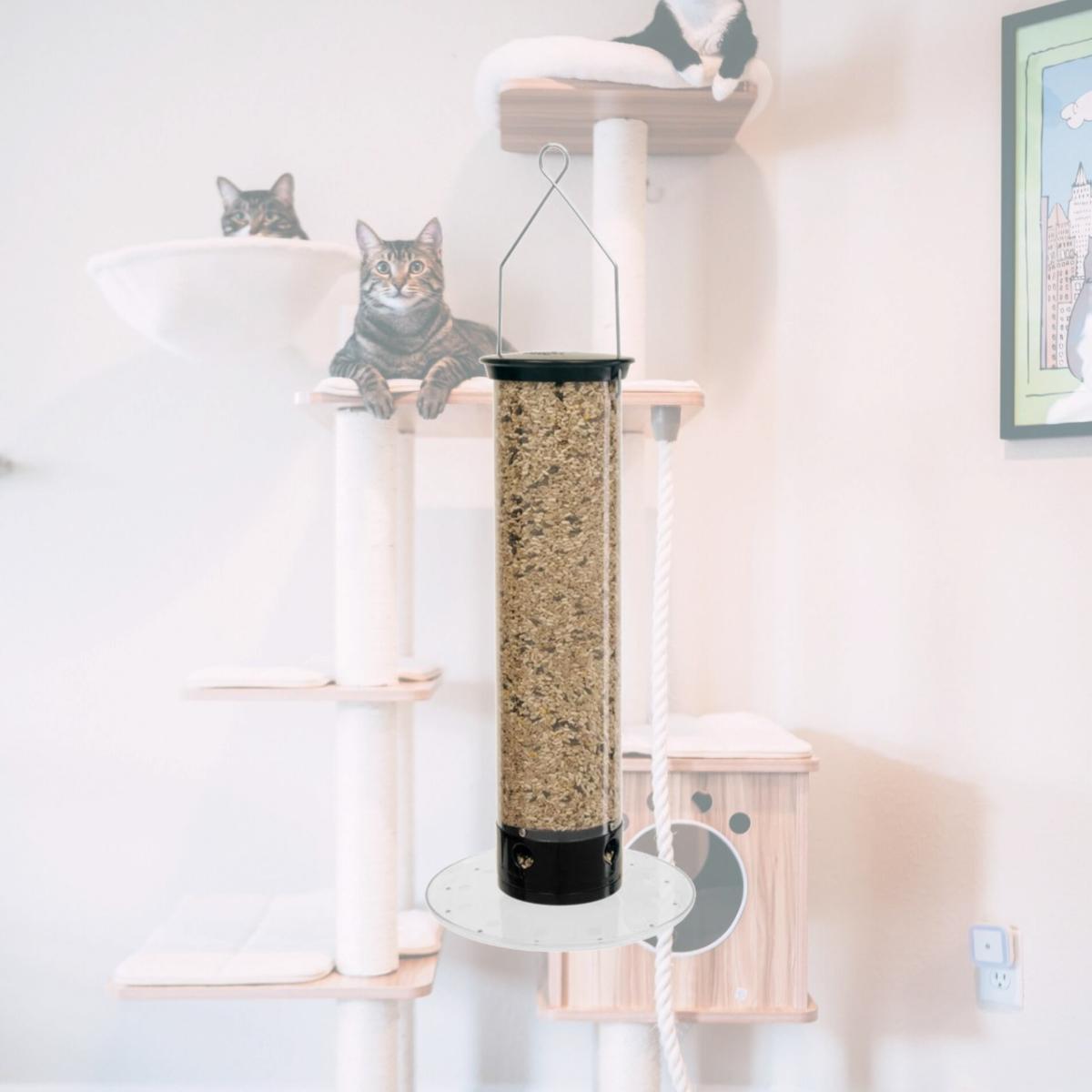 Picture of Droll Yankees 8293581 Tipper Wild Bird Polycarbonate Tube Bird Feeder - 4 Ports&#44; Black - 5 lbs