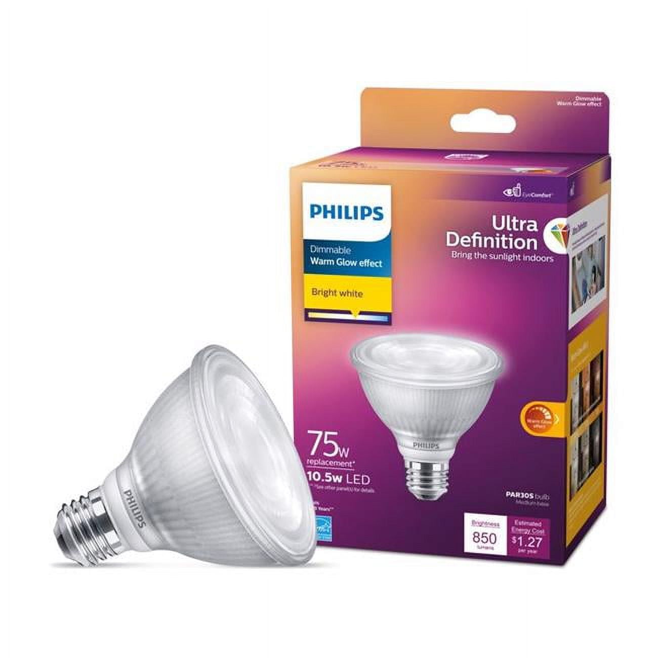 Picture of Philips 3014748 75W PAR30 E26 Medium LED Bulb&#44; Bright White