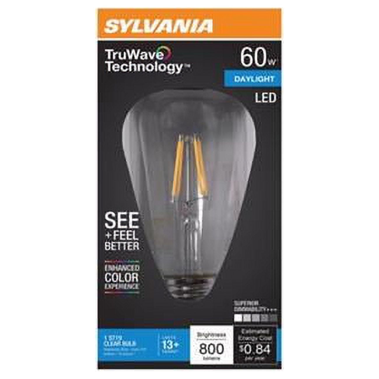 Picture of Sylvania 3014598 60W Truwave ST19 E26 Medium Daylight LED Bulb