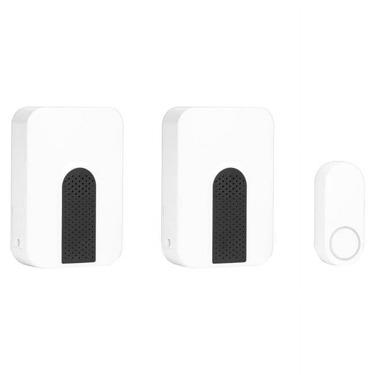 Plastic Wireless Doorbell Kit, Black & White