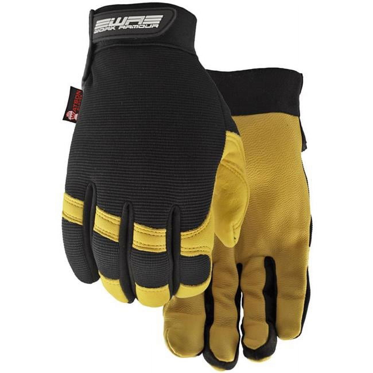 Flextime Womens High Performance Protection Gloves, Black & Yellow - Medium