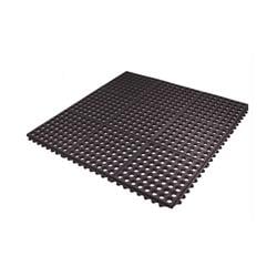 6066099 3 x 3 ft. Black Anti-Fatigue Rubber Multipurpose Mat