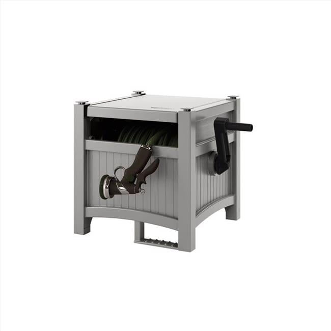 100 ft. Gray Free Standing Hideaway Hose Reel, Gray