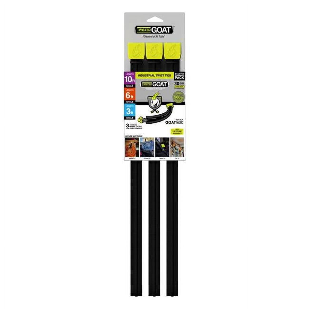 Black Twist Ties - Pack of 3