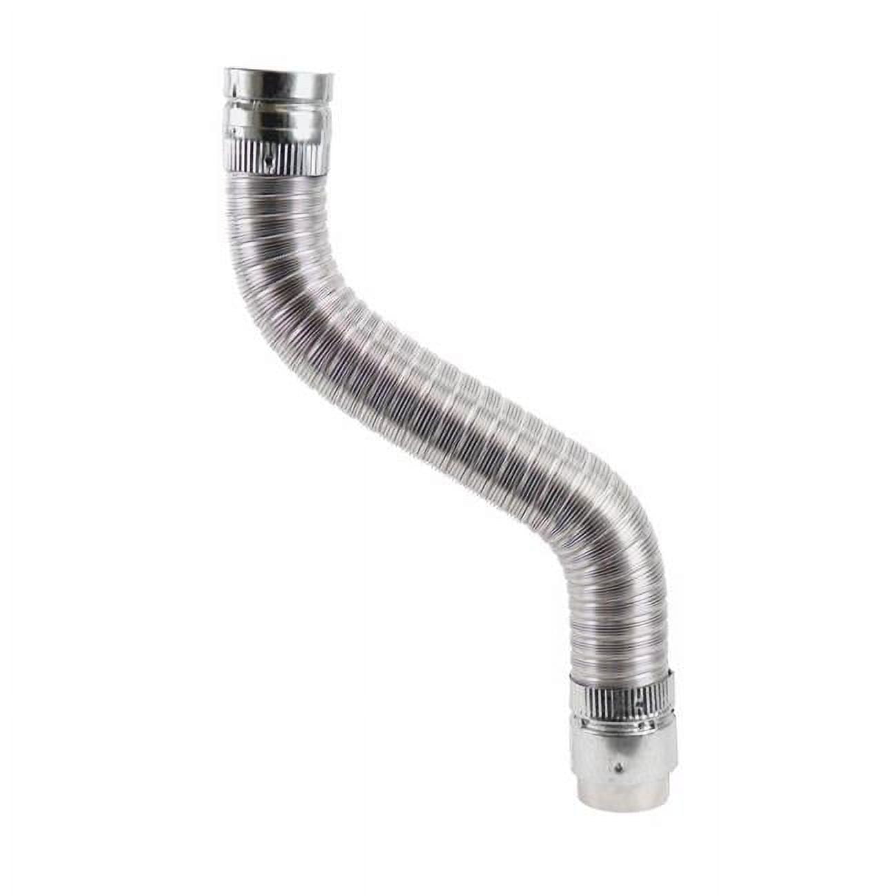 3 x 42 in. Aluminum & Galvanized Steel Gas Vent Connector, Silver
