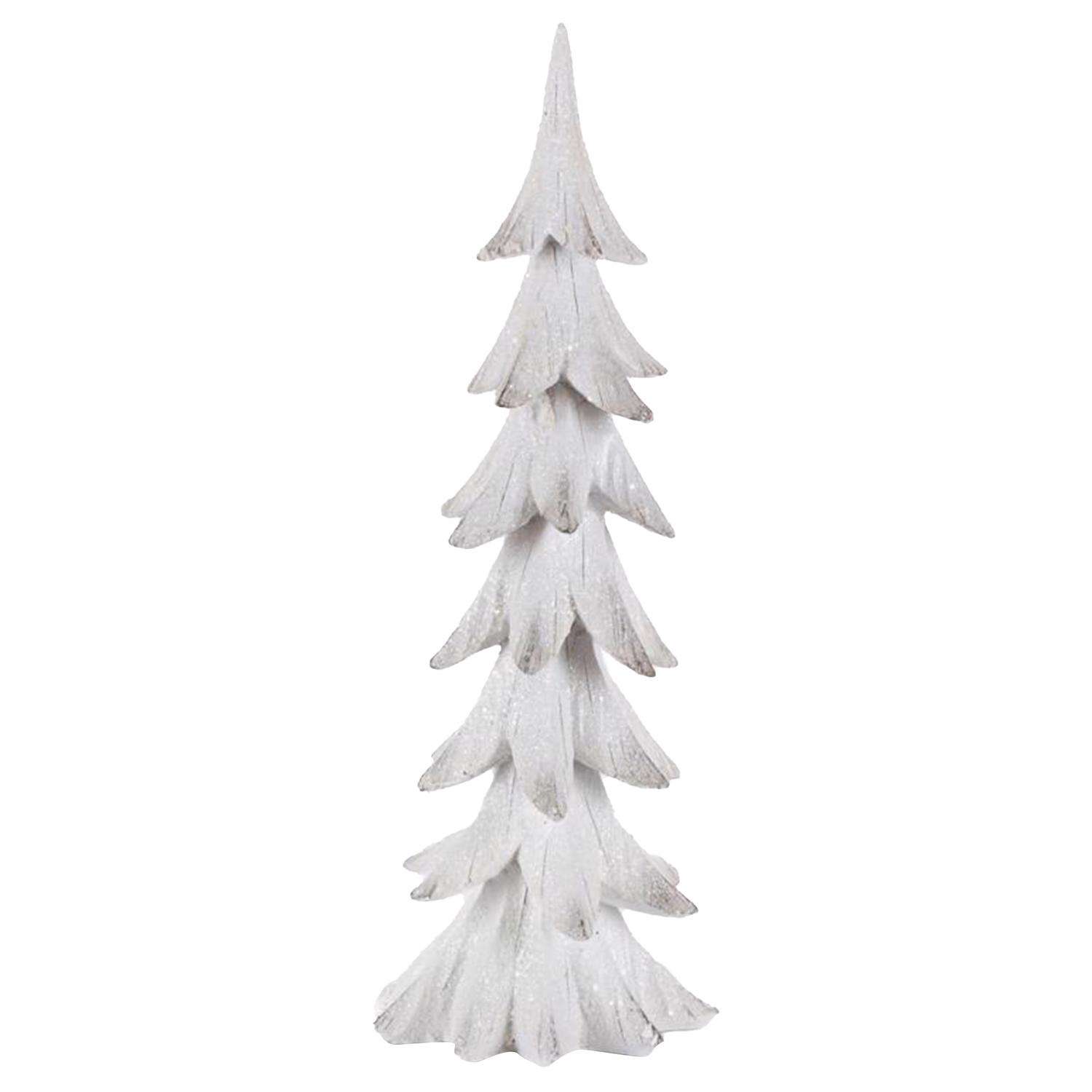 Gerson 9087157 23.82 in. White Holiday Christmas Tree Table Decor, Pack of 4