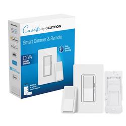 Lutron Diva 3-Way Smart-Enabled Dimmer and Remote White 1 pk -  DVRF-PKG1D-WH-R