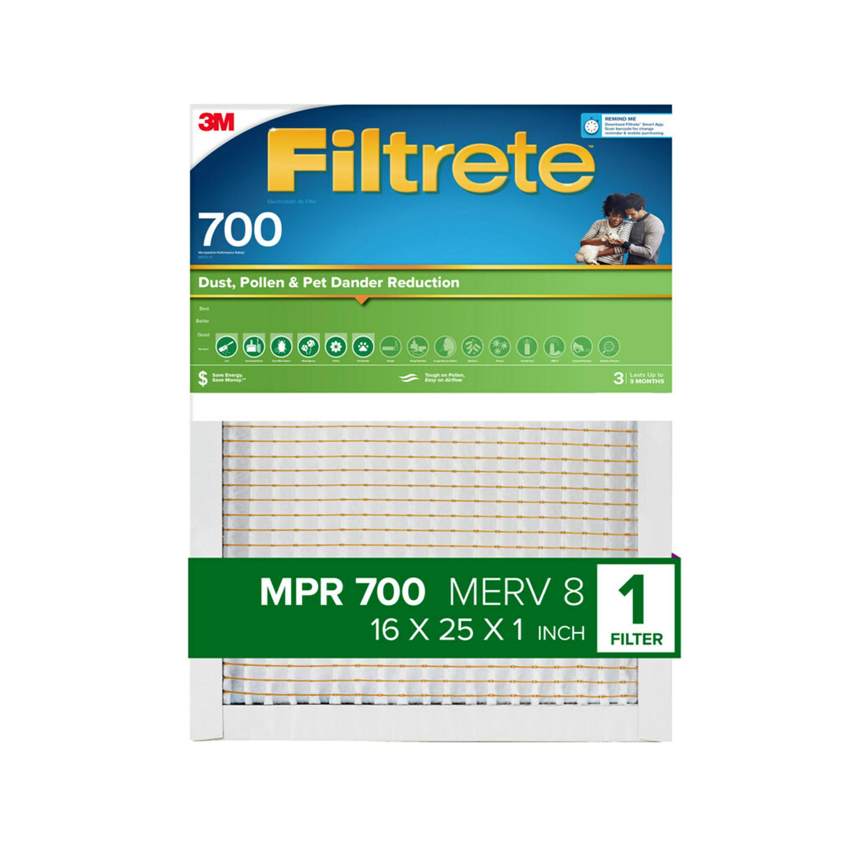Picture of Filtrete 4021876 16 x 25 x 1 in. Fiberglass 8 MERV Pleated Air Filter - Pack of 4