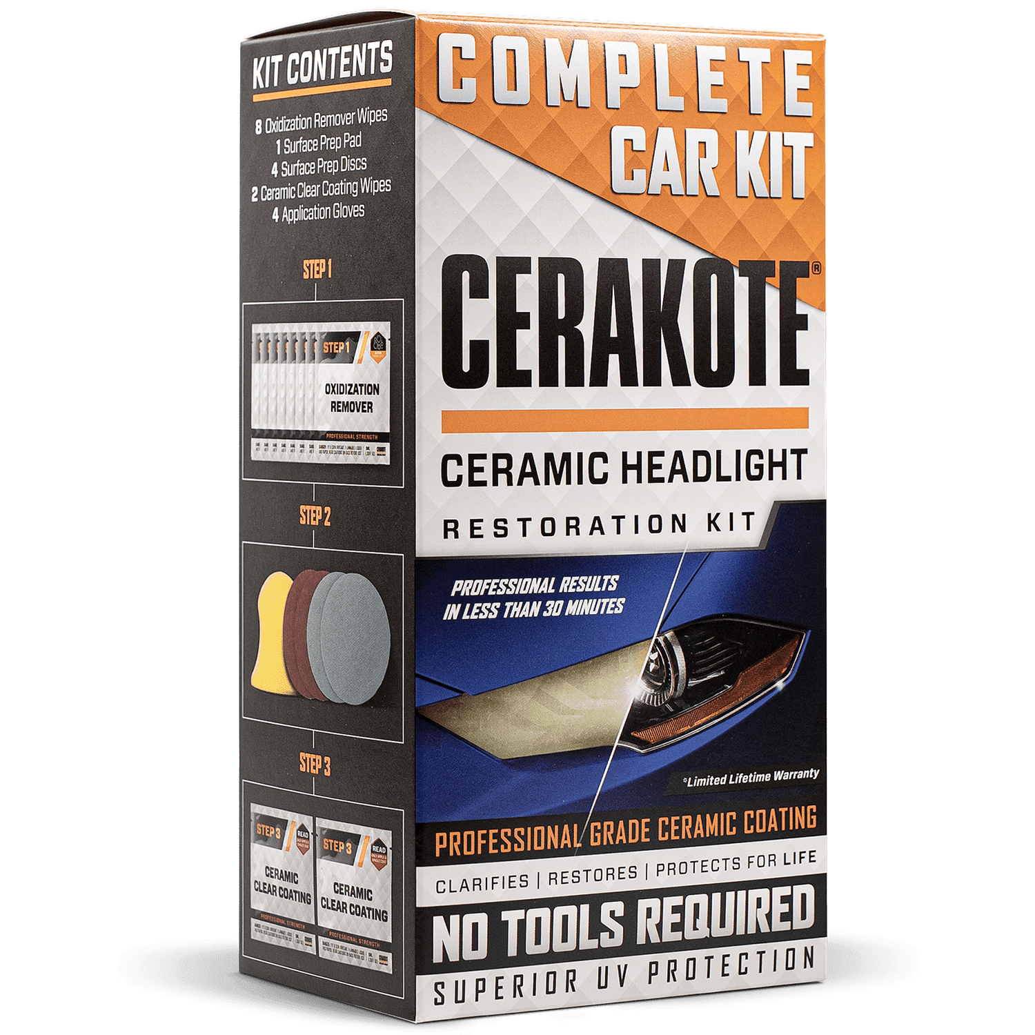 Headlights Wipes Restorer Kit - Pack of 10 -  Cerakote, CE916583