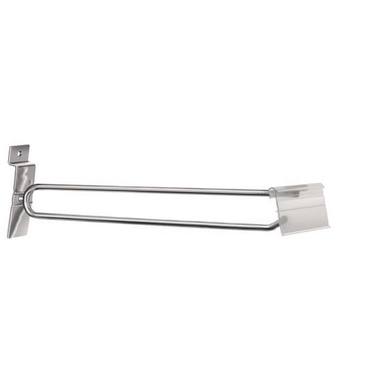 Aluminum & Metal Slatwall Hook with Label Holder, Silver - Pack of 25