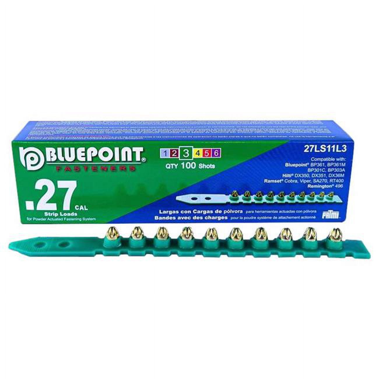 5008271 0.27 x 7 in. Plastic Strip Head Strip Loads, Green - 100 per Pack