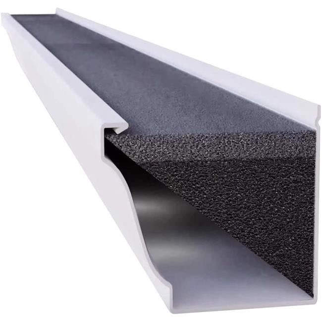 5 in. W X 48 in. L Black Polyether Outdoor Foam Gutter Guard 8 pk