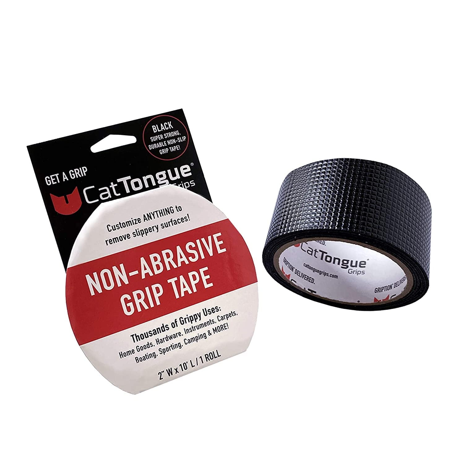 CatTongue Grips Gription Black Anti-Slip Tape 2 in. W X 10 ft. L 1 pk