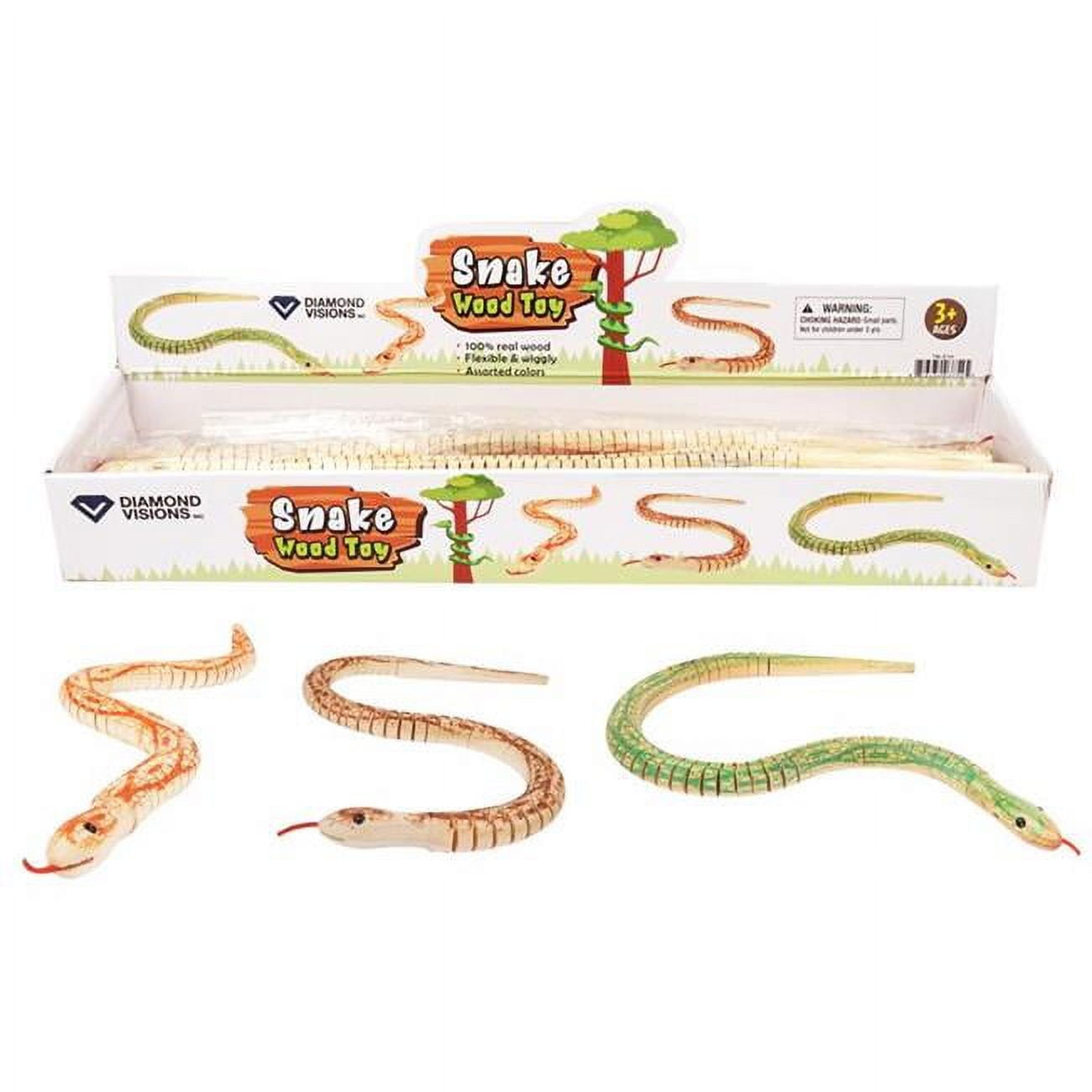 9089773 Snake Wood Toy, Assorted - 3 Piece - Pack of 24