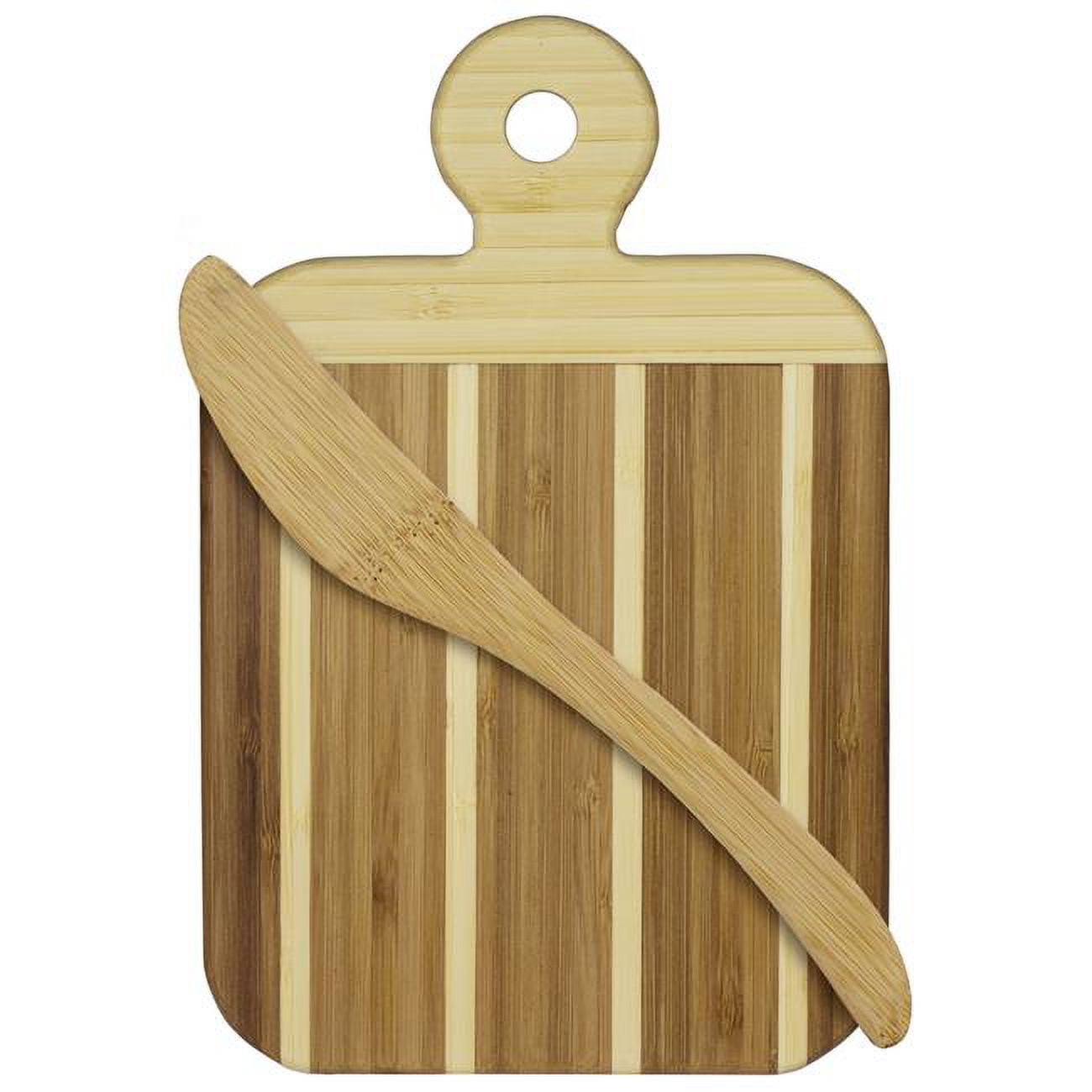 Picture of Totally Bamboo 6004558 9 x 6 x 0.5 in. Bamboo Striped Cutting Board, Brown - 2 Piece - Pack of 12