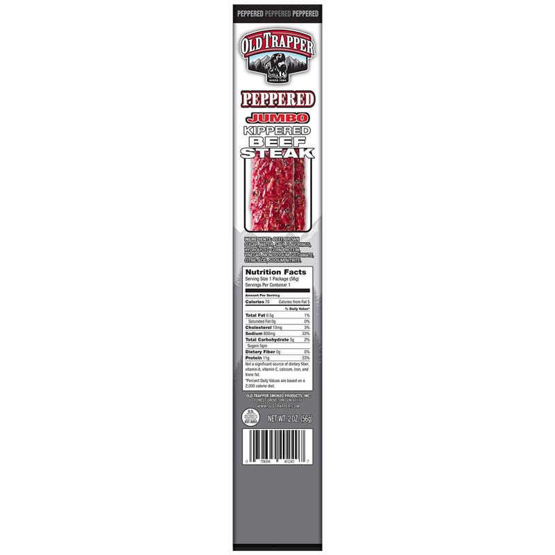 Picture of Old Trapper 9034268 2 oz Old Trapper Kippered Peppered Beef Steak - Boxed - Pack of 12