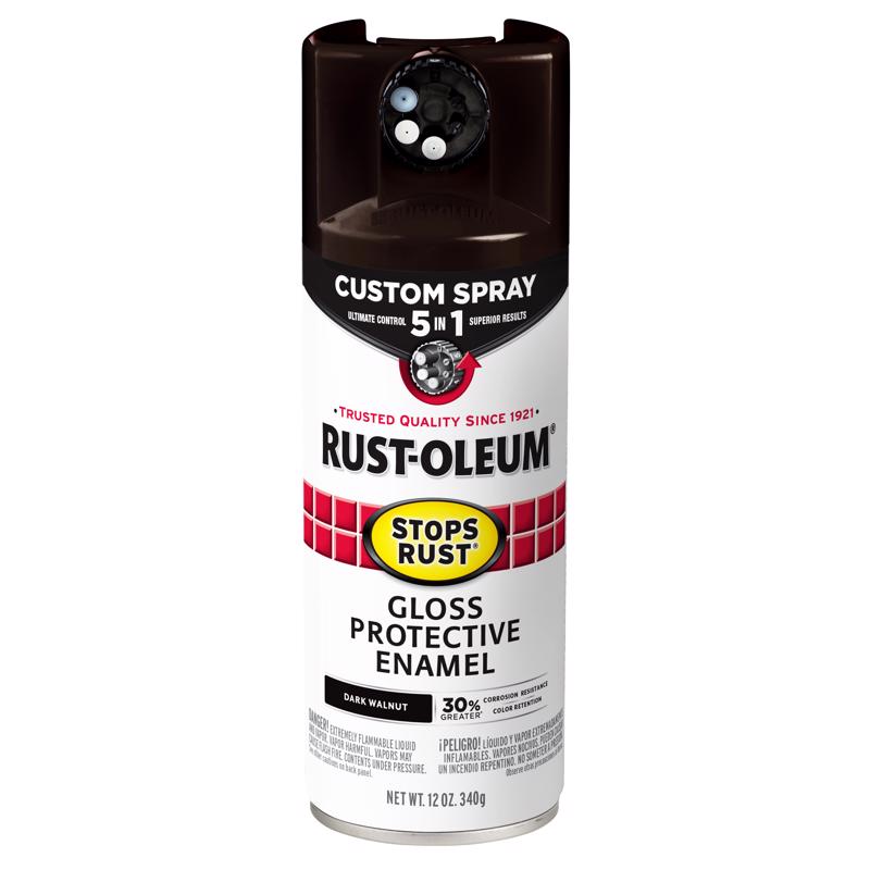 Picture of Rust-Oleum 1034427 Stops Rust 5-in-1 Indoor & Outdoor Gloss Brown Oil-Based Oil Enamel Paint with Modified Alkyd Protective - Pack of 6