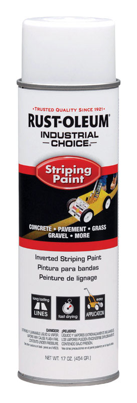 Picture of Rust-Oleum 1804780 18 oz White Inverted Striping Paint - Pack of 6