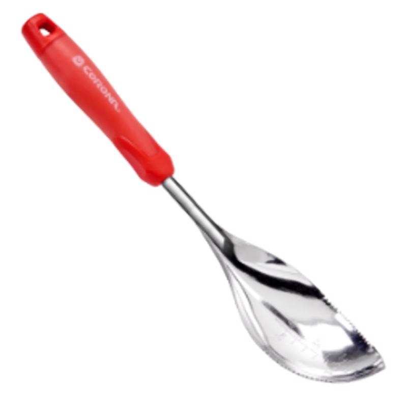 7030510 12 in. Stainless Steel Rubber Handle Scooper - Pack of 8