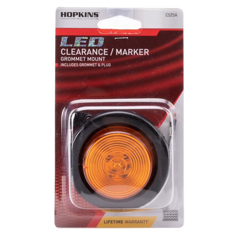 Hopkins Manufacturing 2" LED Round Sealed Clearance/Side Marker Trailer Light Kit, Amber | by West Marine