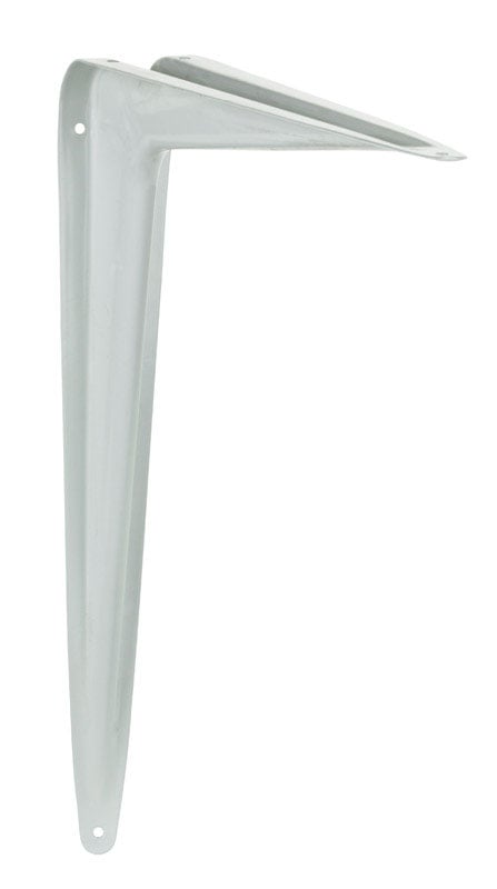 12in. White Steel Shelf Support - Pack of 10 - 100 lbs Capacity