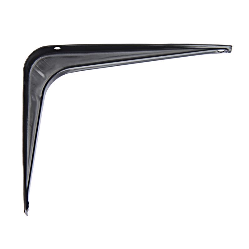 Black Steel Shelf Bracket - 6 in. - Pack of 10 - 100 lbs Capacity