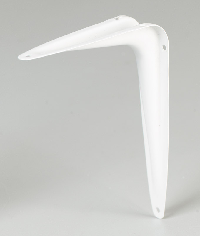 White Steel Shelf Support Brackets - 6 in. - Pack of 10 - 100 lbs Capacity
