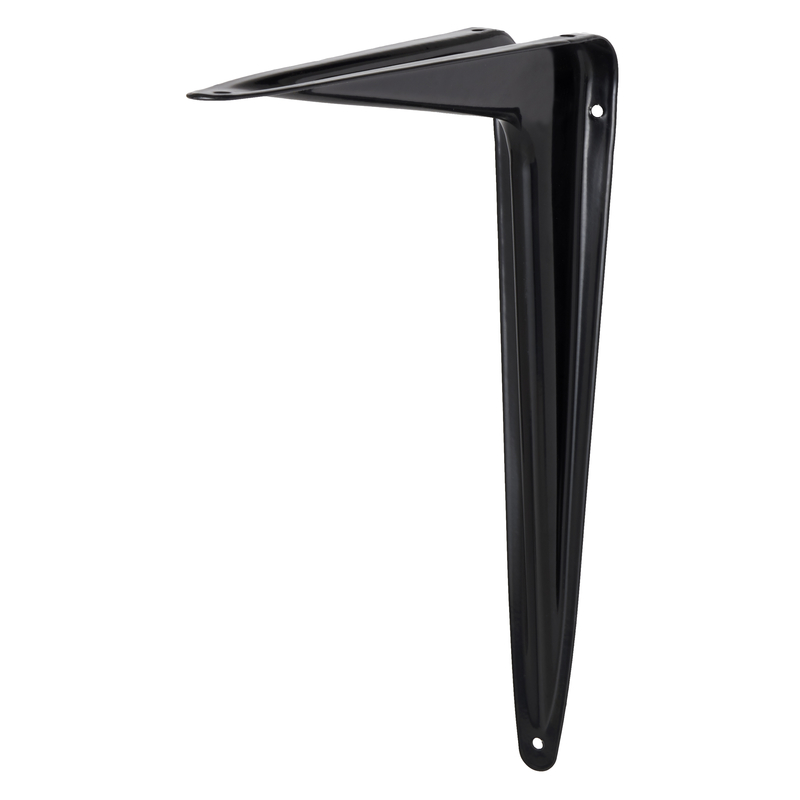 12 x 14 in. & 100 lbs 18 Gauge Black Steel Shelf Support