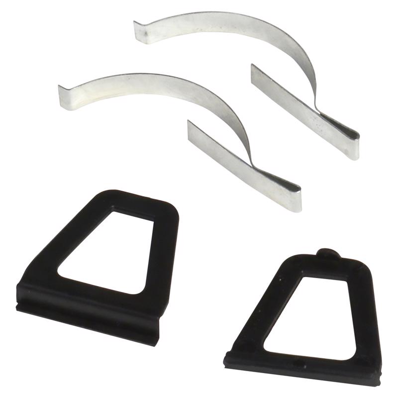 3 x 6 in. Aluminum Pull Tab with Corner Springs, Black