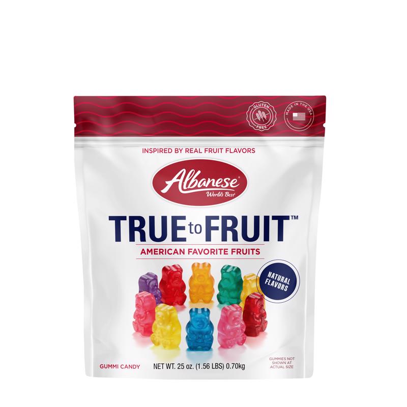 Picture of Albanese 9096885 25 oz True to Fruit Assorted Color Gummi Bears - Pack of 4