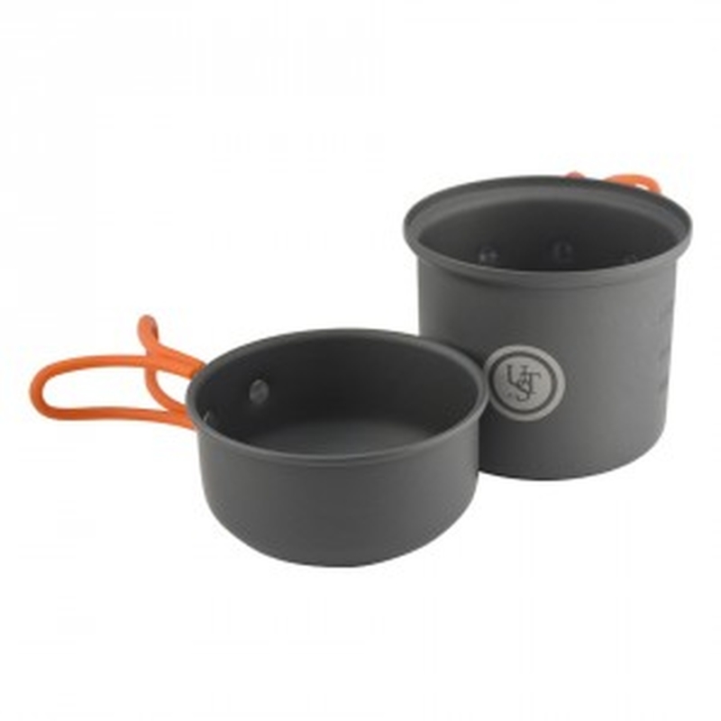 Picture of UST Brands 8965899 Solo Gray & Orange Cookware Set - 2 Piece