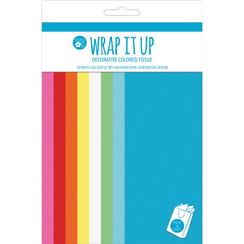 9093423 Decorative Tissue Paper, Multi Color - Pack of 6