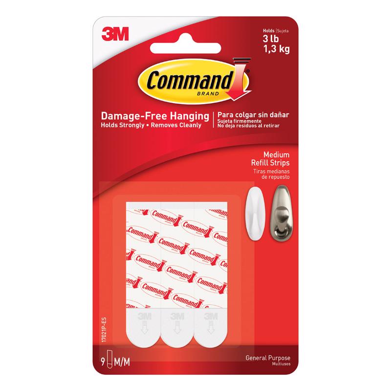 Picture of 3M 9092180 2.75 in. Command Medium Foam Refill Strips - Pack of 9