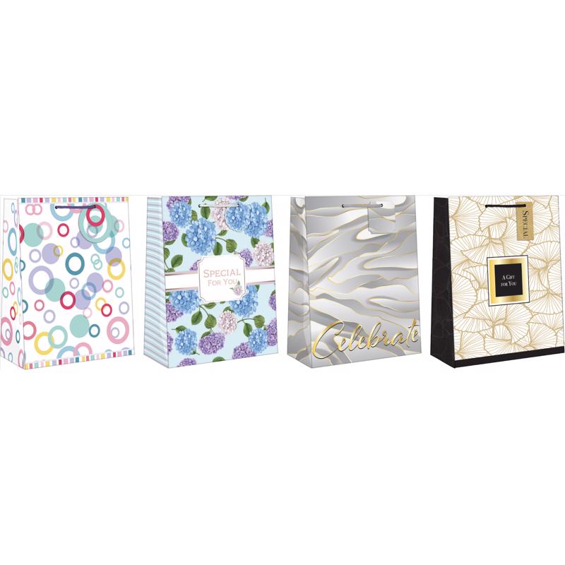 9093172 All Occasion Gift Bag, Assorted Color - Pack of 12