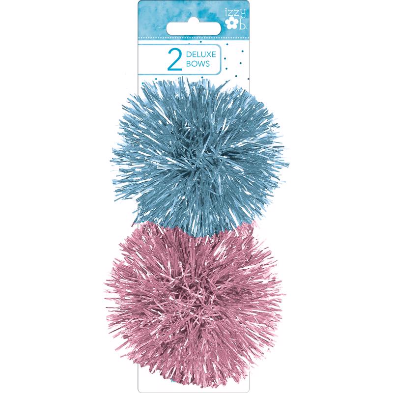 9093158 Izzy OB Firework Bows, Pink & Blue - Pack of 6