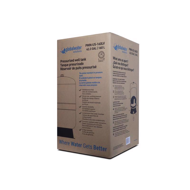 42.3 gal Pressure Wave Pre-Charged Vertical Pressure Well Tank