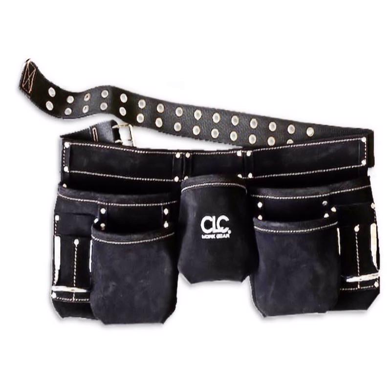 Picture of CLC 2033735 29 x 49 in. 11 Pocket Suede Leather Apron Pouch&#44; Black