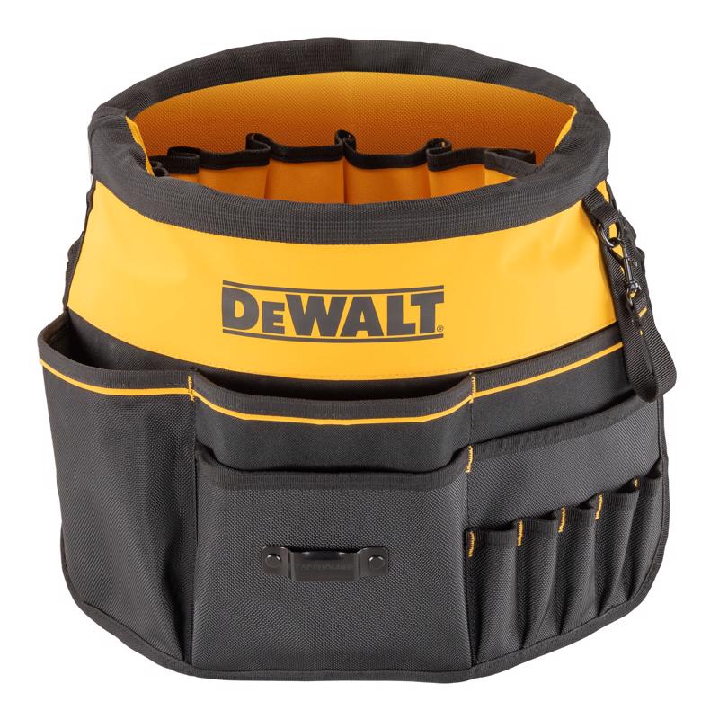 2036781 37 Compartments Ballistic Polyester Bucket Organizer, Black & Yellow