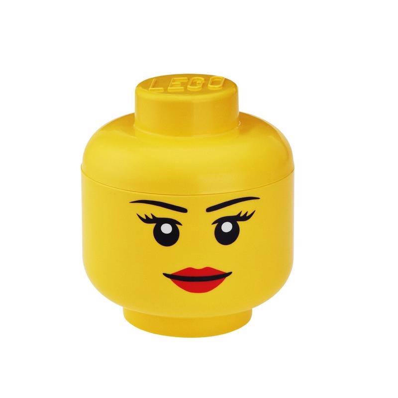 Picture of Lego 9037808 Plastic Girl Storage Head&#44; Yellow - 2 Piece - Pack of 3