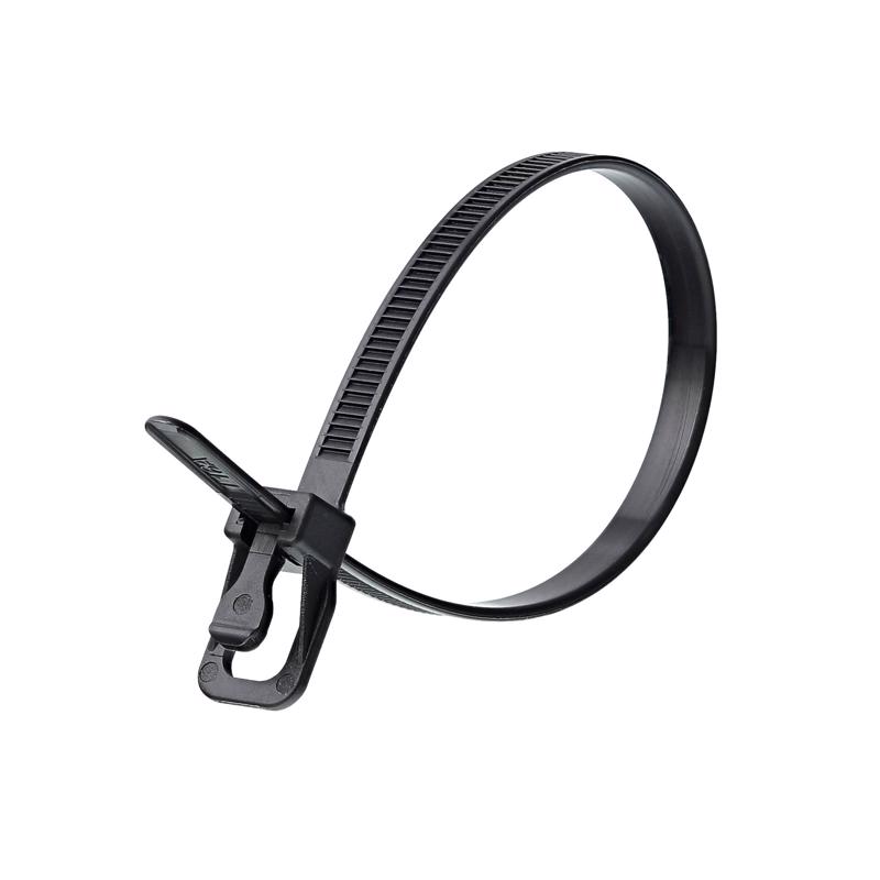 Cable Tie, 24 in L, 7.16 in Max Bundle Dia., Black, Nylon 6/6, 120 lb Strength, 20 PK