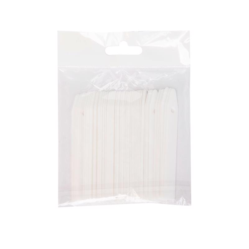 4 x 3.63 x 0.5 in. White Plastic Plant Label