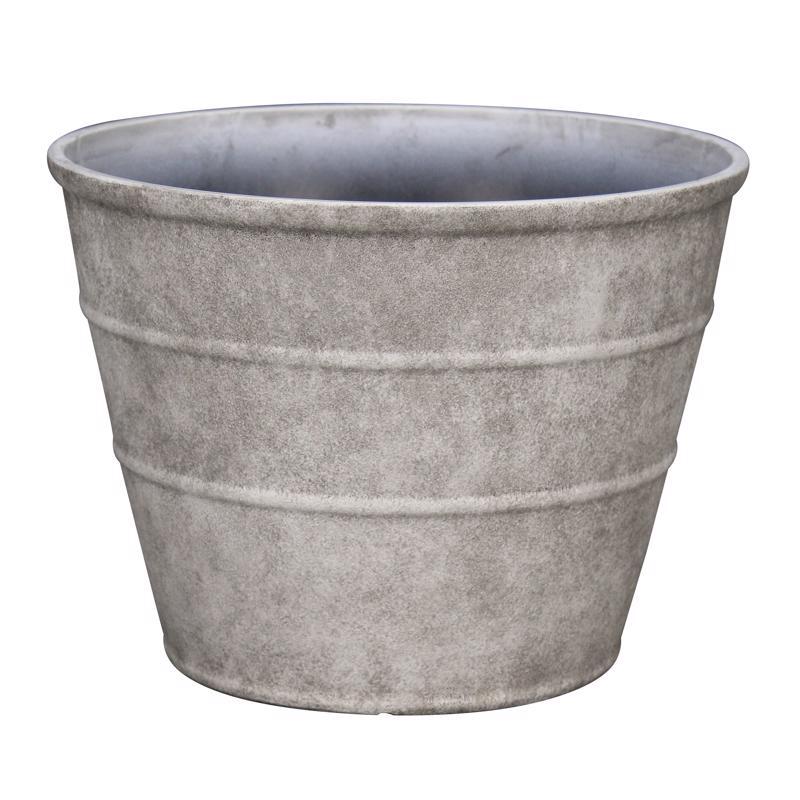 7028268 12 x 16 in. Polyresin Hamilton Planter, Stone