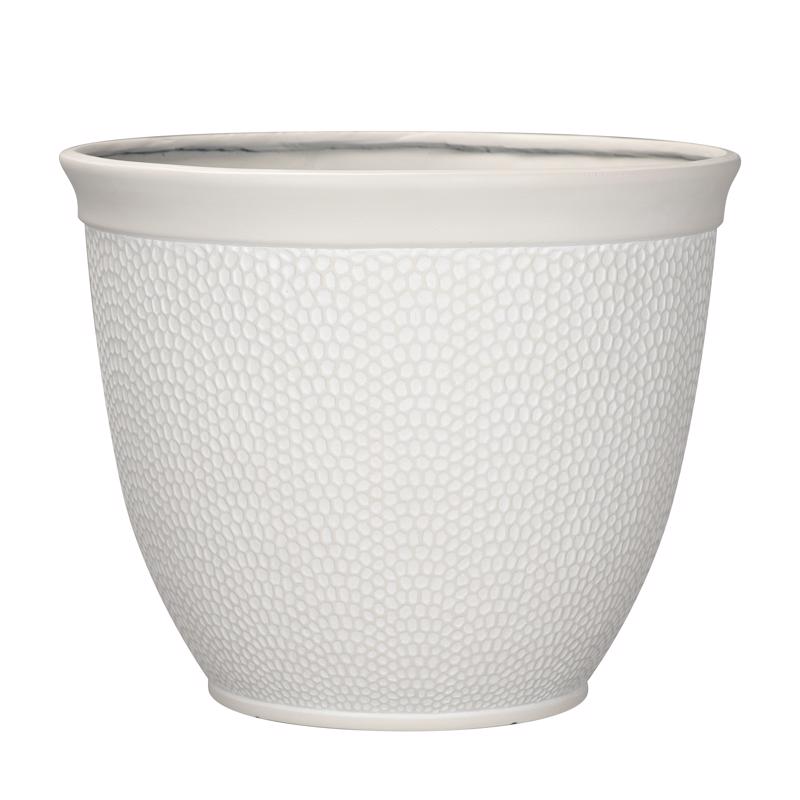 Shea Planter - White - 13 x 16 in. - Eco-Friendly Polyresin